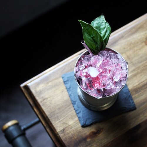 Basil Cranberry Julep