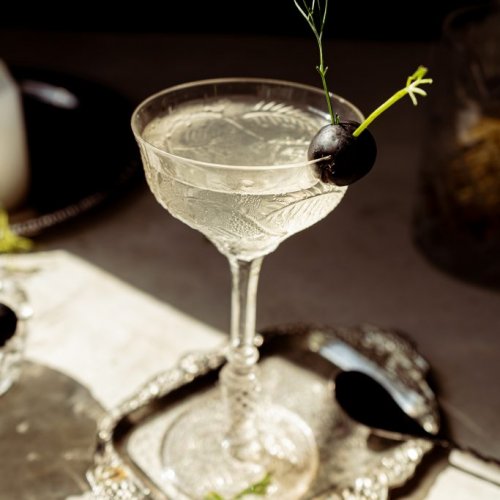 Creepy Crawler Martini Halloween Aquavit Martini