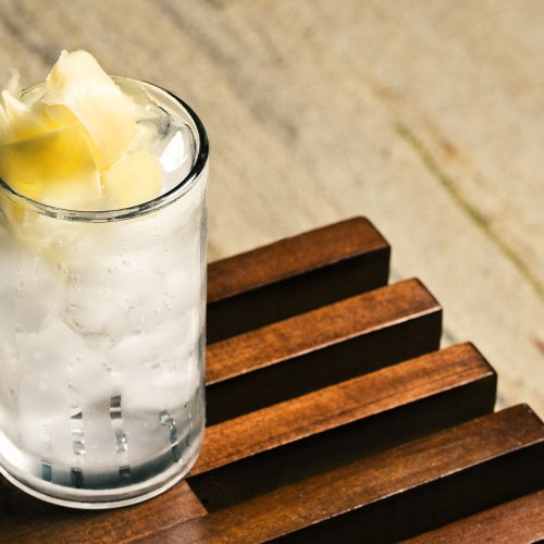 A Pile Of Pickled Ginger Atop Your Highball